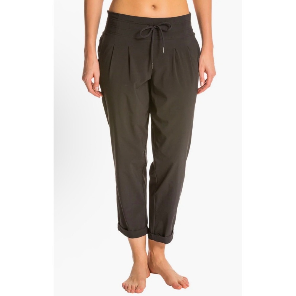 prAna Uptown Joggers Womens Medium Black Elastic Waist Travel Yoga Pants